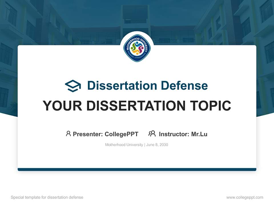 Motherhood University Graduation Thesis Defense PPT Template4:3 ratio PPT effect preview image7