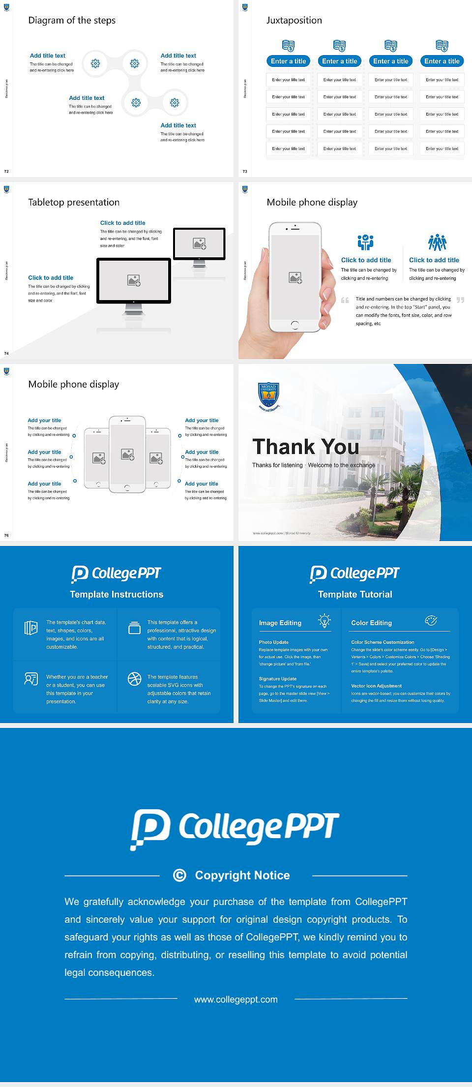 Monad University Competition/Entrepreneurship Contest PPT Template4:3 ratio PPT effect preview image9
