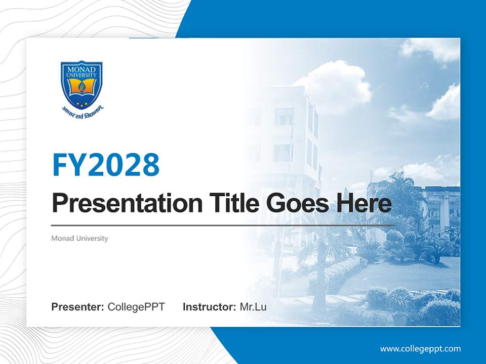 Monad University Academic Presentation/Research Findings Report PPT Template4:3 ratio PPT effect preview image5