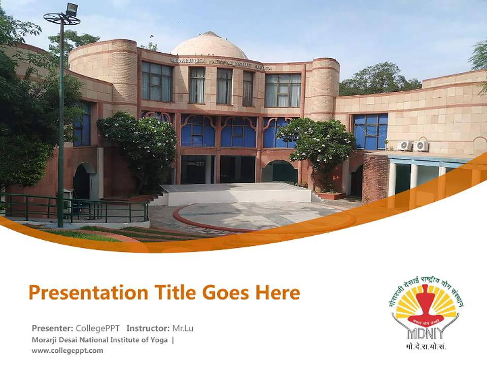 Morarji Desai National Institute of Yoga Course/Courseware Creation PPT Template4:3 ratio PPT effect preview image5