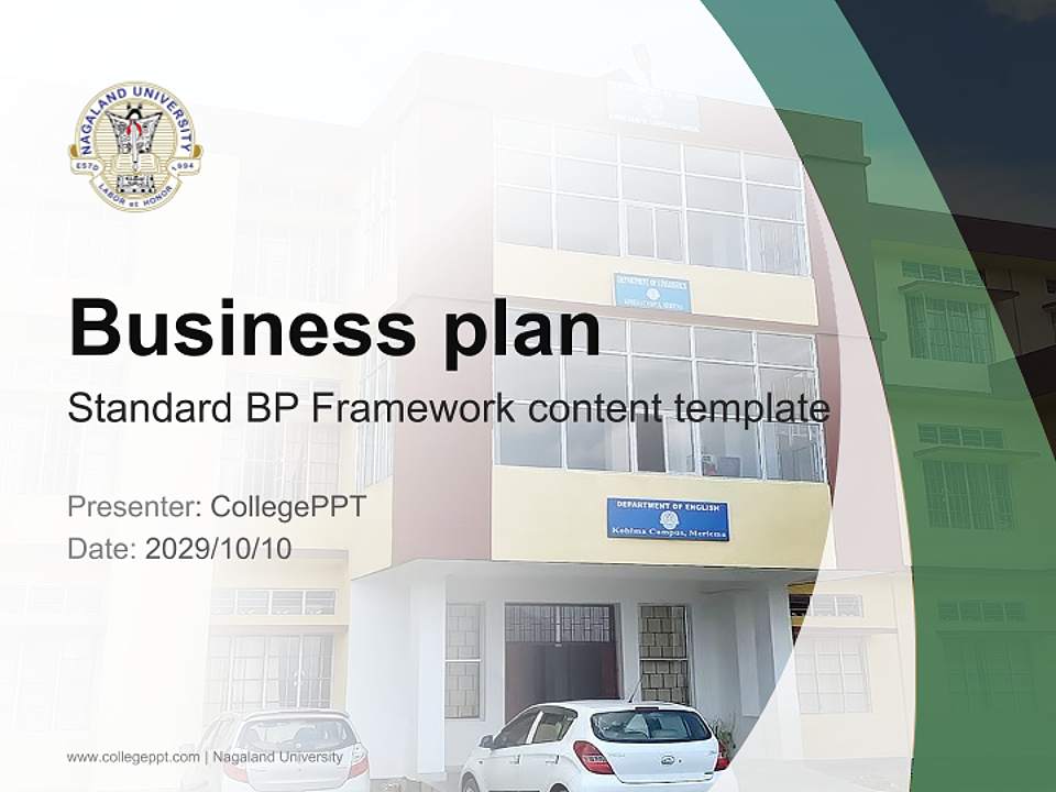 Nagaland University Competition/Entrepreneurship Contest PPT Template4:3 ratio PPT effect preview image9