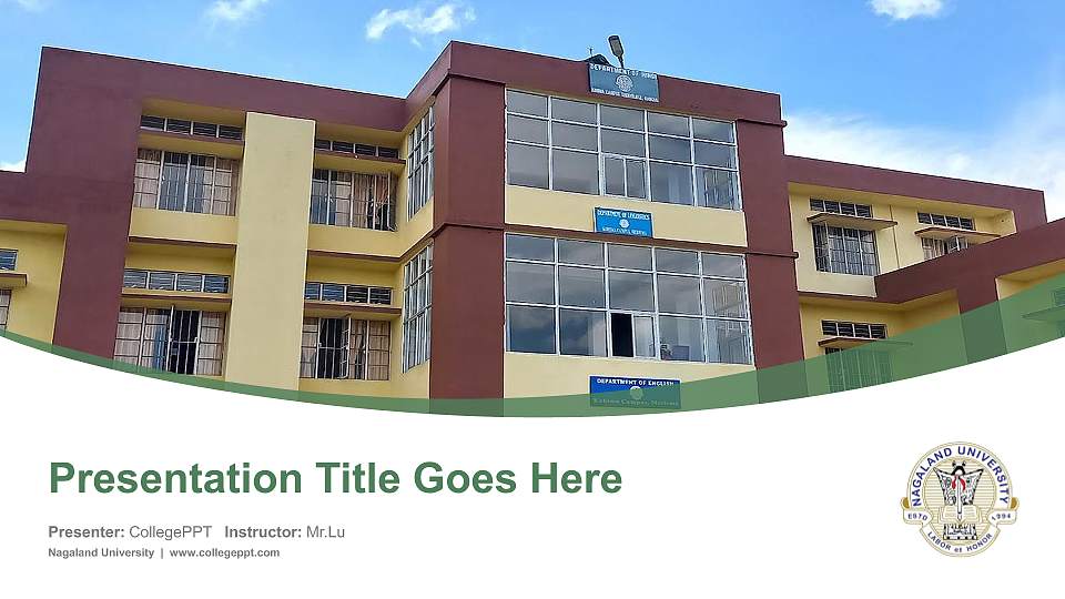 Nagaland University Course/Courseware Creation PPT Template16:9 ratio PPT effect preview image