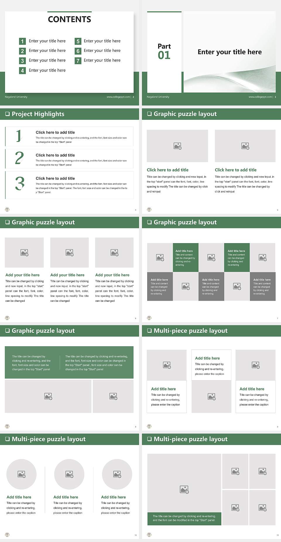 Nagaland University General PPT Template4:3 ratio PPT effect preview image2