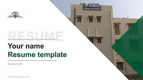 Munger University Resume PPT Template