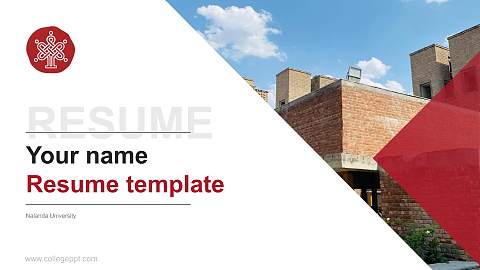 Nalanda University Resume PPT Template