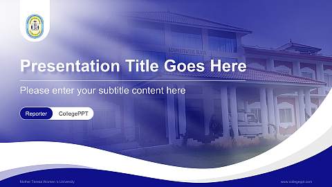 Mother Teresa Women ‘s University Lecture Sharing and Networking Event PPT Template