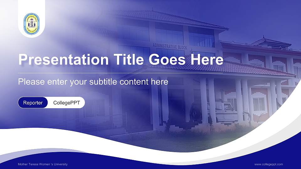 Mother Teresa Women ‘s University Lecture Sharing and Networking Event PPT Template16:9 ratio PPT effect preview image