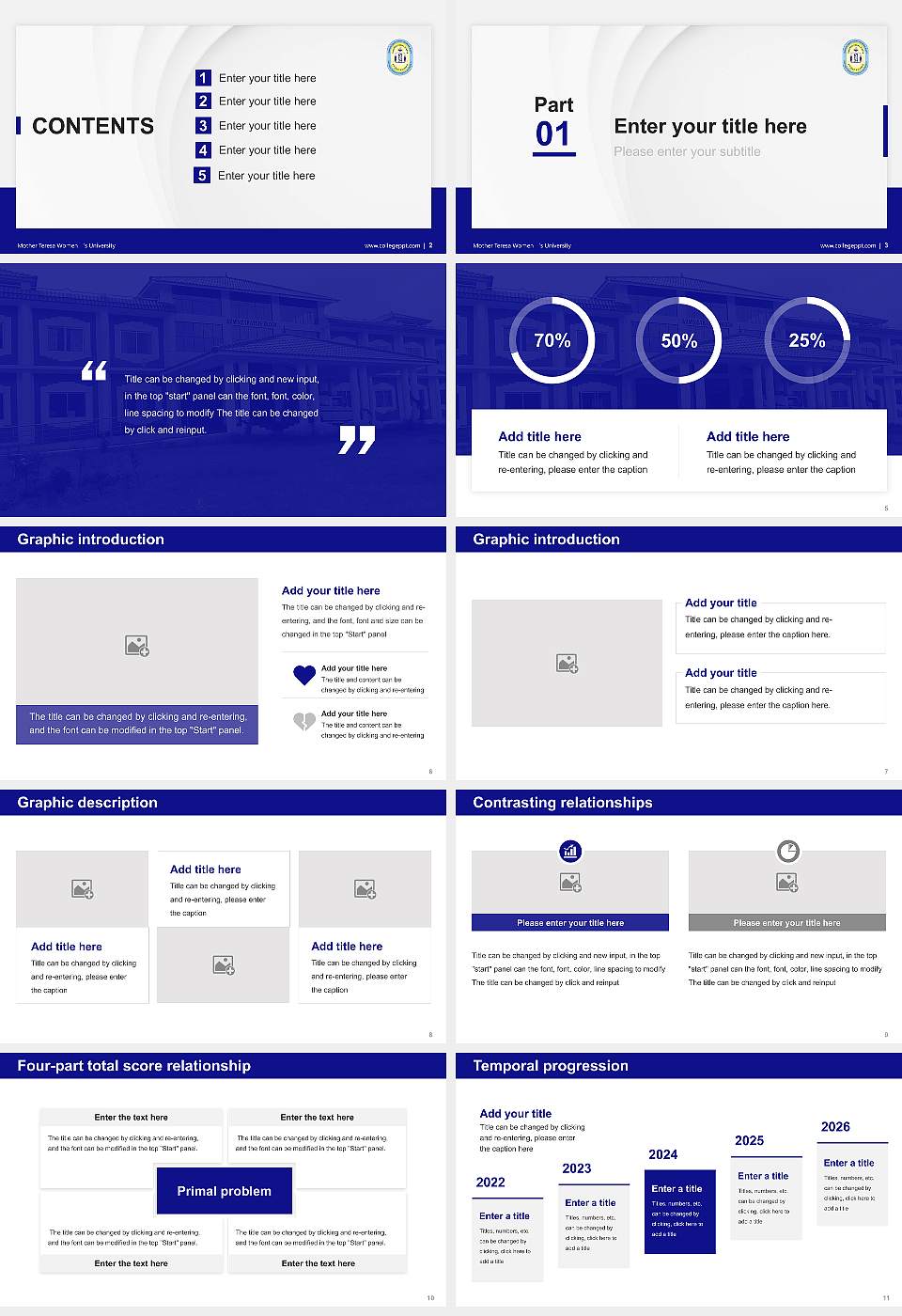 Mother Teresa Women ‘s University Thesis Proposal/Graduation Defense PPT Template16:9 ratio PPT effect preview image2