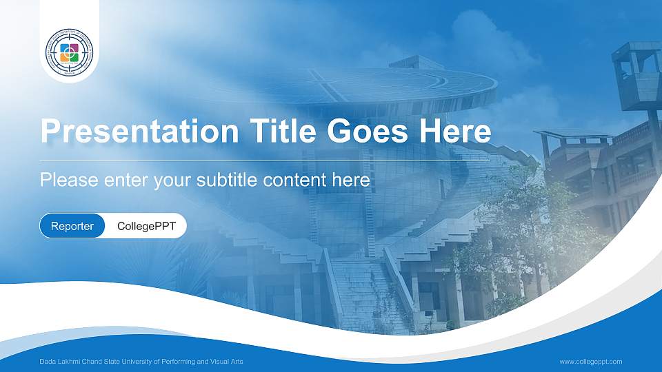 Dada Lakhmi Chand State University of Performing and Visual Arts Lecture Sharing and Networking Event PPT Template16:9 ratio PPT effect preview image