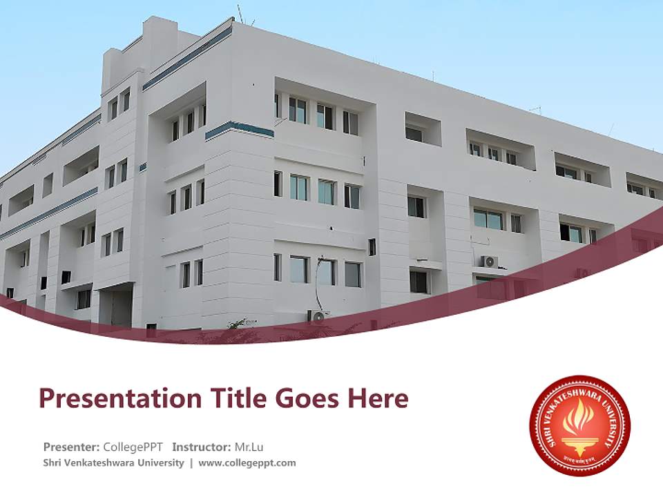 Shri Venkateshwara University Course/Courseware Creation PPT Template4:3 ratio PPT effect preview image5