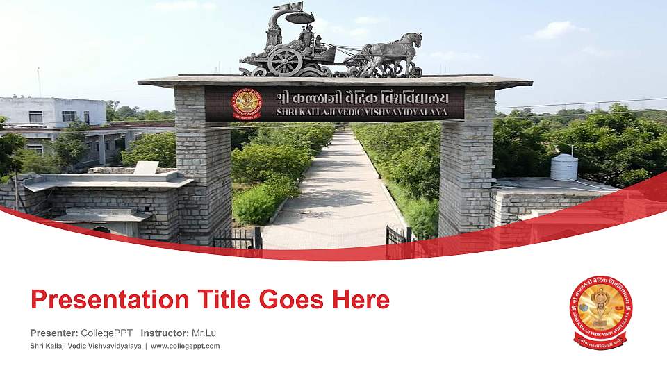 Shri Kallaji Vedic Vishvavidyalaya Course/Courseware Creation PPT Template16:9 ratio PPT effect preview image