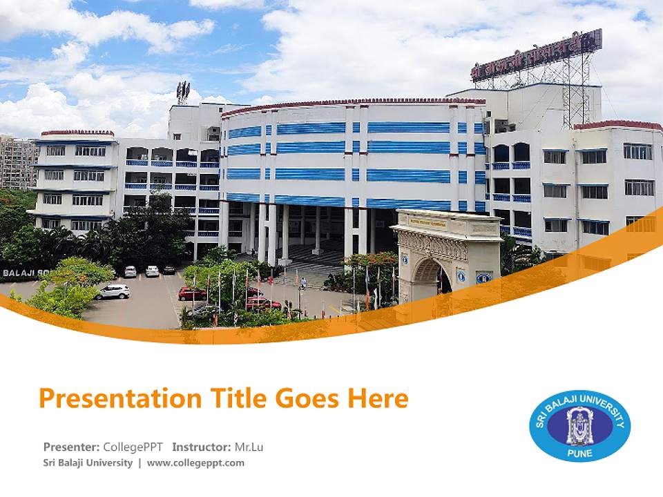 Sri Balaji University Course/Courseware Creation PPT Template4:3 ratio PPT effect preview image5