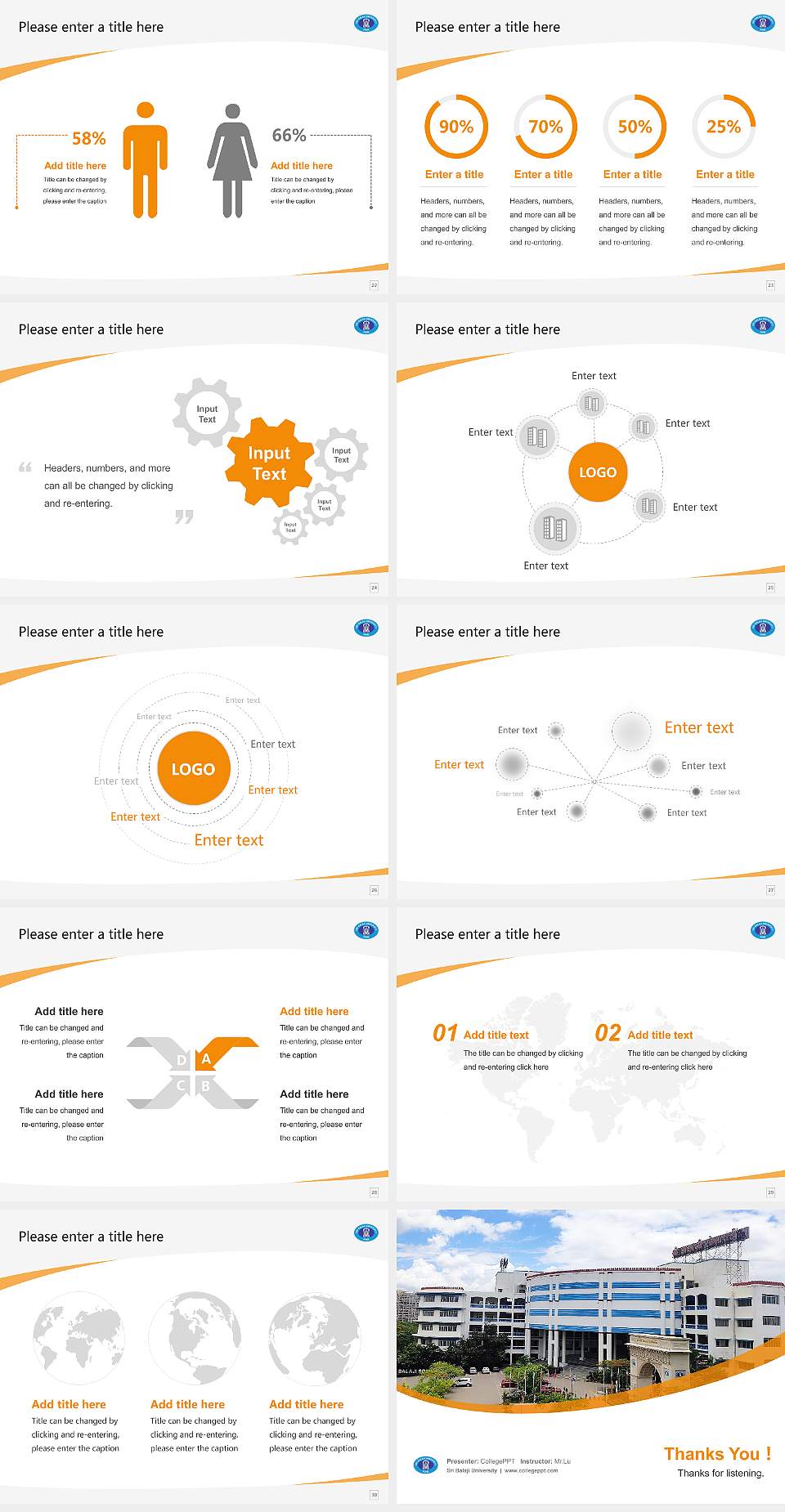 Sri Balaji University Course/Courseware Creation PPT Template4:3 ratio PPT effect preview image4