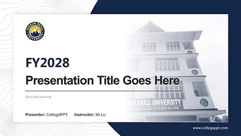 Sikkim Skill University Academic Presentation/Research Findings Report PPT Template