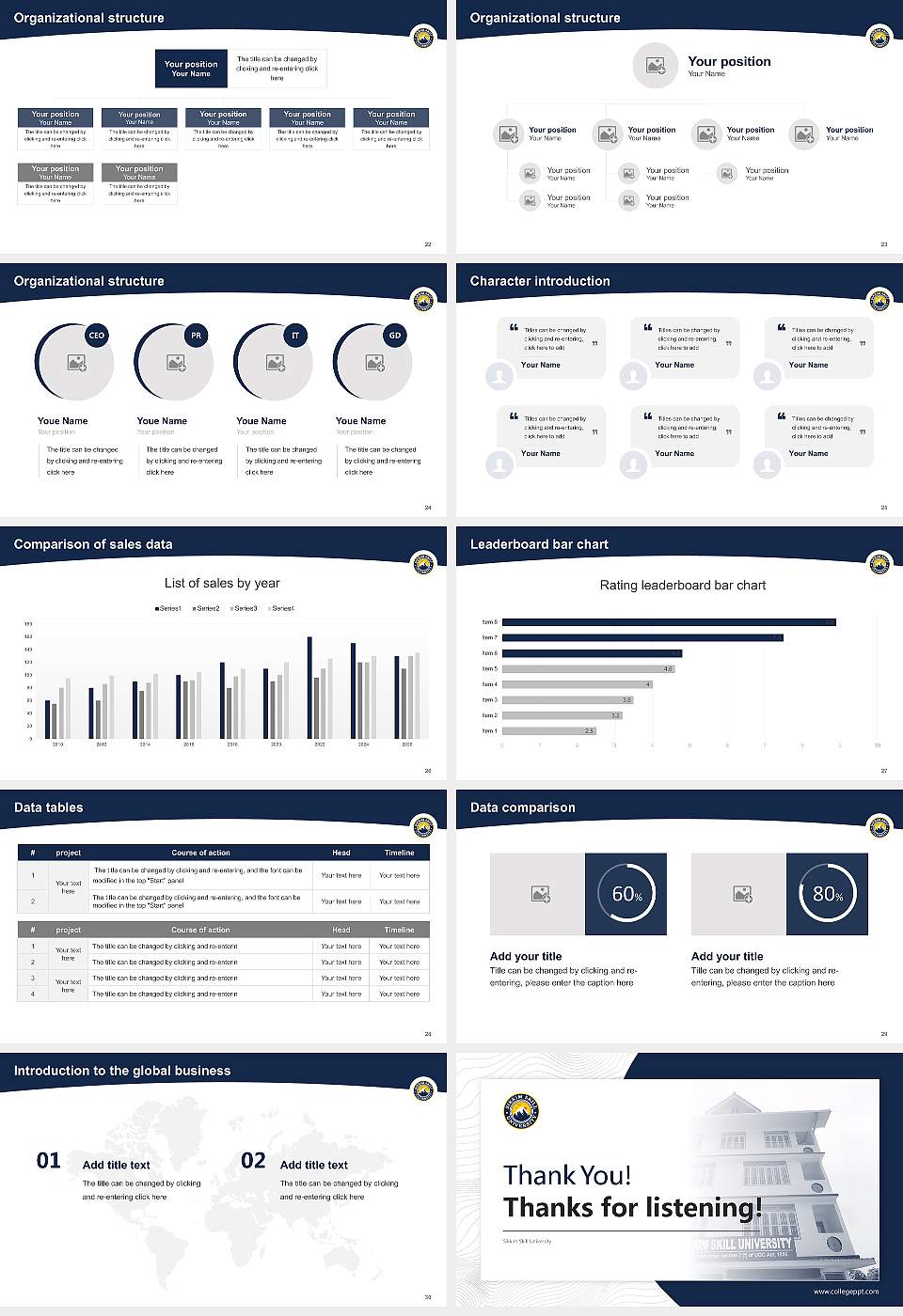 Sikkim Skill University Academic Presentation/Research Findings Report PPT Template16:9 ratio PPT effect preview image4