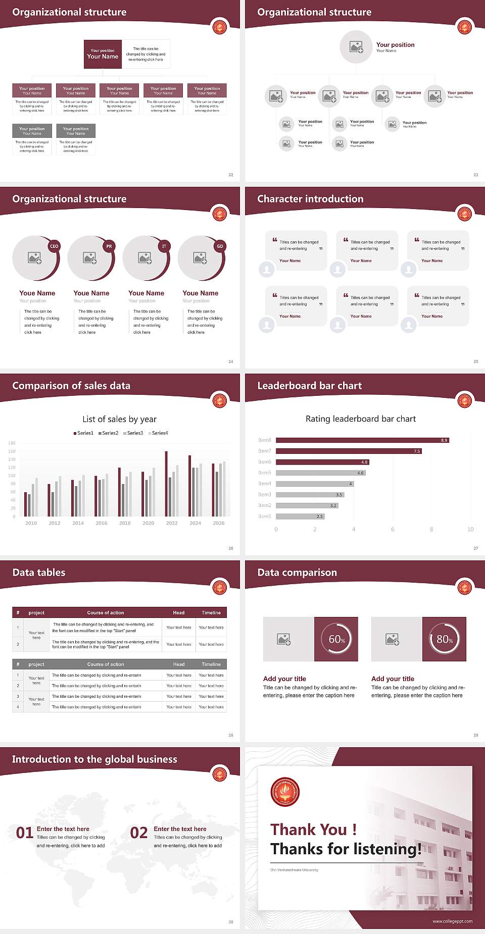 Shri Venkateshwara University Academic Presentation/Research Findings Report PPT Template4:3 ratio PPT effect preview image4