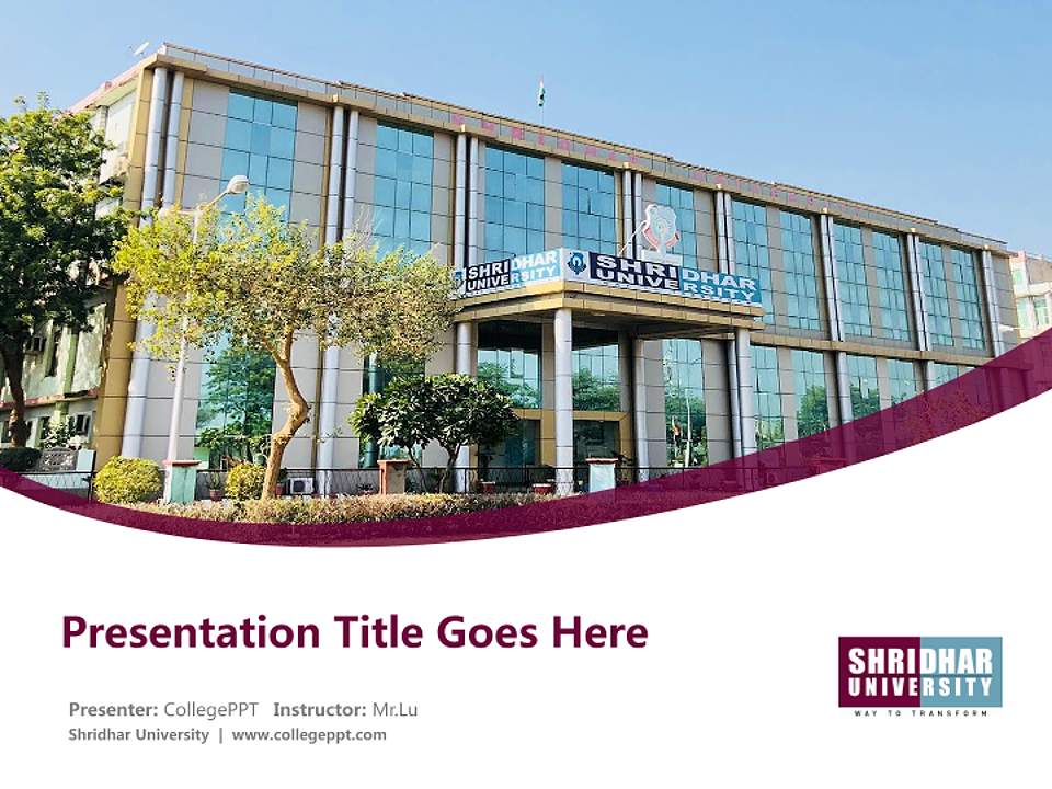 Shridhar University Course/Courseware Creation PPT Template4:3 ratio PPT effect preview image5