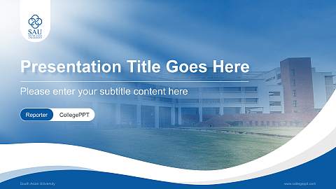 South Asian University Lecture Sharing and Networking Event PPT Template
