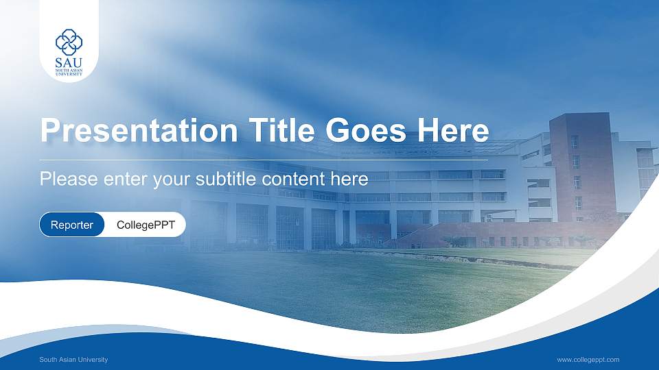 South Asian University Lecture Sharing and Networking Event PPT Template16:9 ratio PPT effect preview image