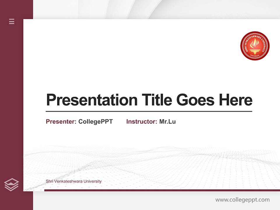 Shri Venkateshwara University Thesis Proposal/Graduation Defense PPT Template4:3 ratio PPT effect preview image5