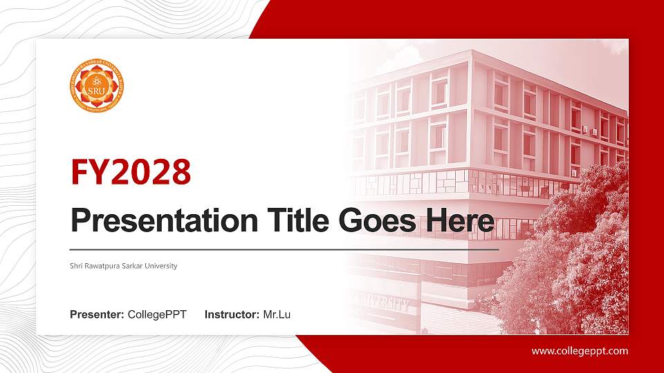 Shri Rawatpura Sarkar University Academic Presentation/Research Findings Report PPT Template16:9 ratio PPT effect preview image