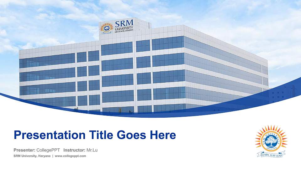 SRM University, Haryana Course/Courseware Creation PPT Template16:9 ratio PPT effect preview image