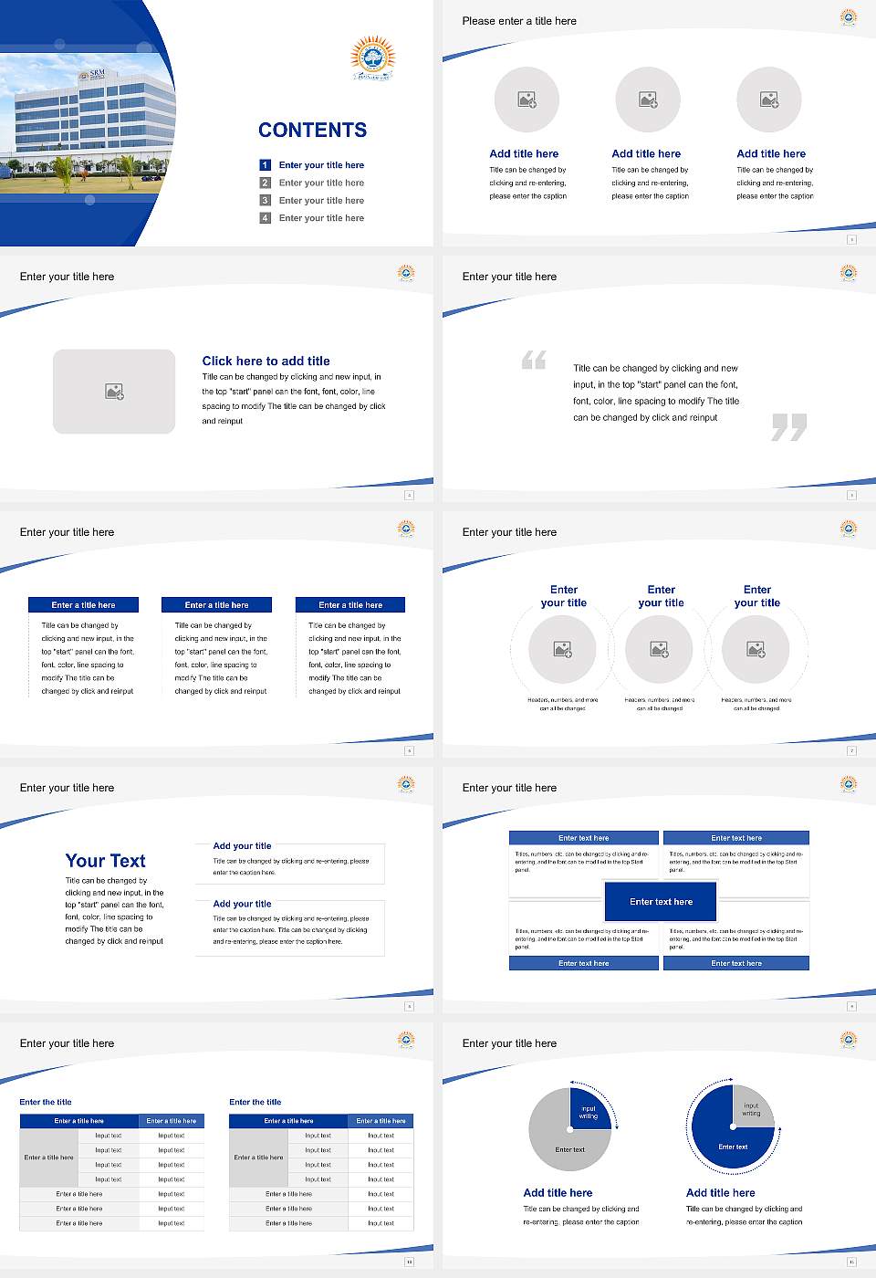 SRM University, Haryana Course/Courseware Creation PPT Template16:9 ratio PPT effect preview image2