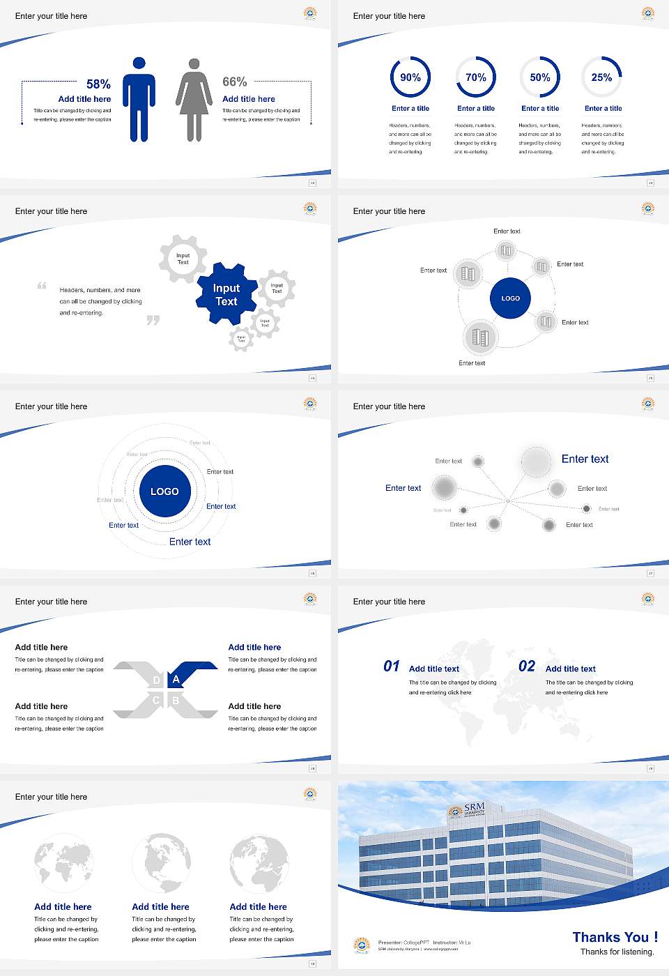 SRM University, Haryana Course/Courseware Creation PPT Template16:9 ratio PPT effect preview image4