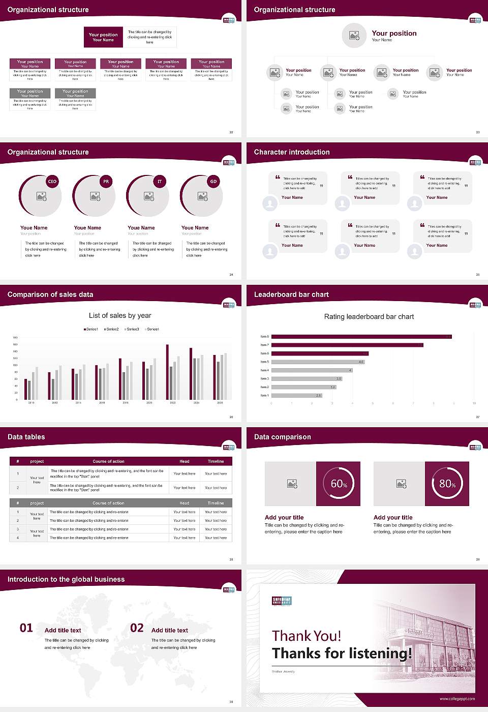 Shridhar University Academic Presentation/Research Findings Report PPT Template16:9 ratio PPT effect preview image4