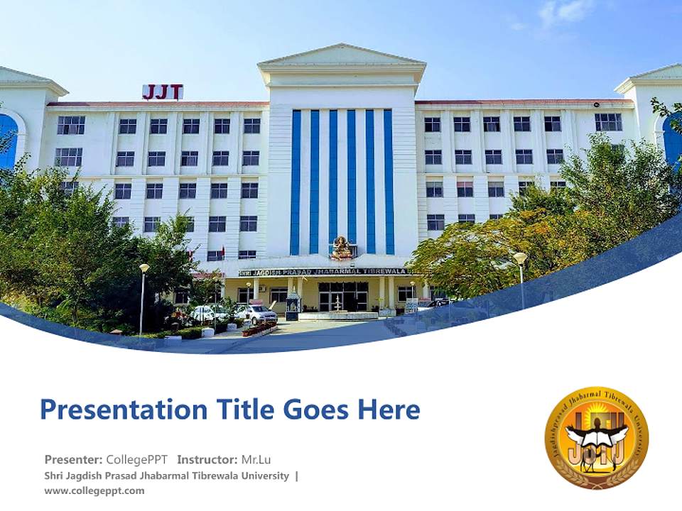 Shri Jagdish Prasad Jhabarmal Tibrewala University Course/Courseware Creation PPT Template4:3 ratio PPT effect preview image5