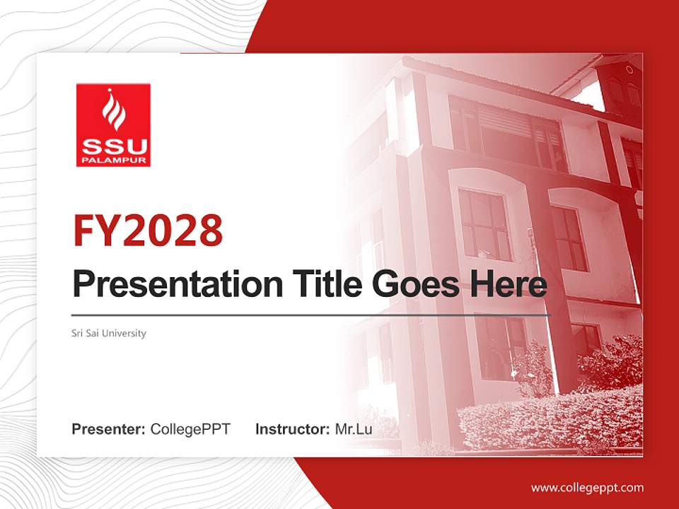 Sri Sai University Academic Presentation/Research Findings Report PPT Template4:3 ratio PPT effect preview image5