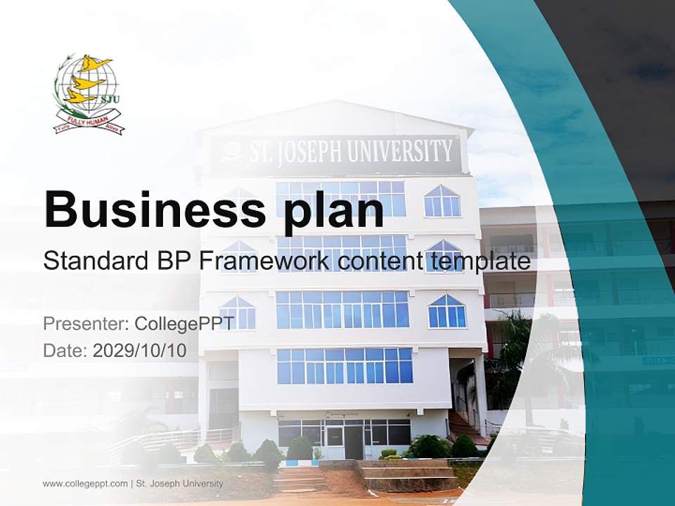 St. Joseph University Competition/Entrepreneurship Contest PPT Template4:3 ratio PPT effect preview image9