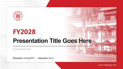 Shri Guru Ram Rai University Academic Presentation/Research Findings Report PPT Template