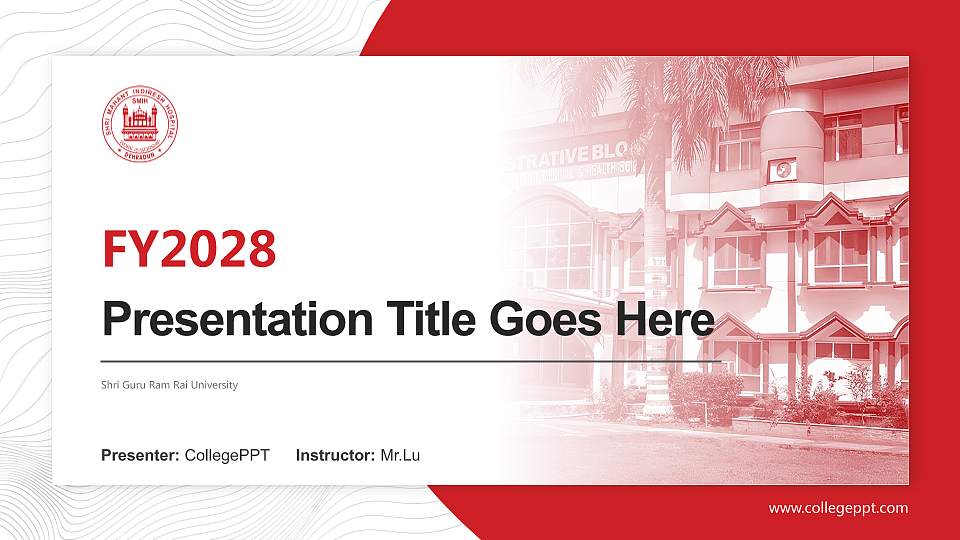 Shri Guru Ram Rai University Academic Presentation/Research Findings Report PPT Template16:9 ratio PPT effect preview image