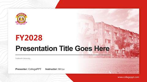 Siddharth University Academic Presentation/Research Findings Report PPT Template