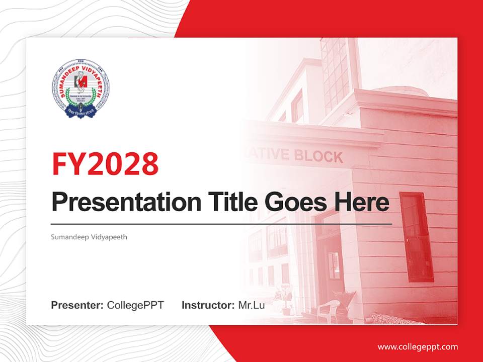 Sumandeep Vidyapeeth Academic Presentation/Research Findings Report PPT Template4:3 ratio PPT effect preview image5