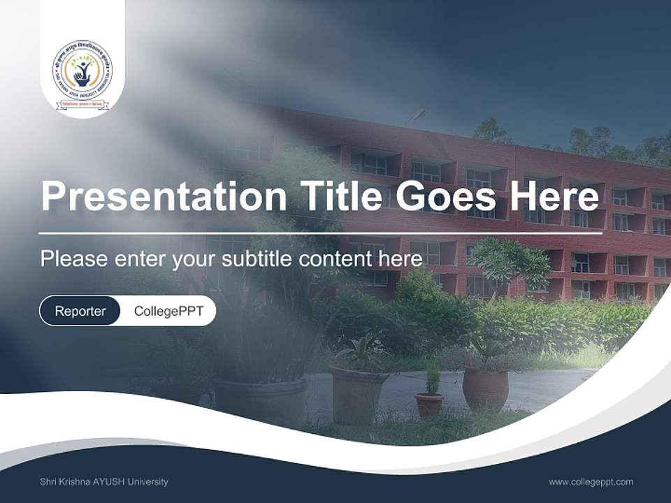 Shri Krishna AYUSH University Lecture Sharing and Networking Event PPT Template4:3 ratio PPT effect preview image4