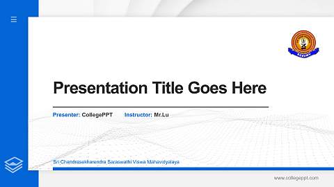 Sri Chandrasekharendra Saraswathi Viswa Mahavidyalaya Thesis Proposal/Graduation Defense PPT Template