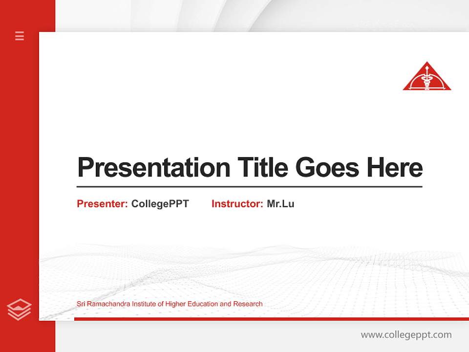 Sri Ramachandra Institute of Higher Education and Research Thesis Proposal/Graduation Defense PPT Template4:3 ratio PPT effect preview image5
