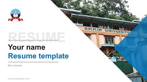 Sikkim University Resume PPT Template