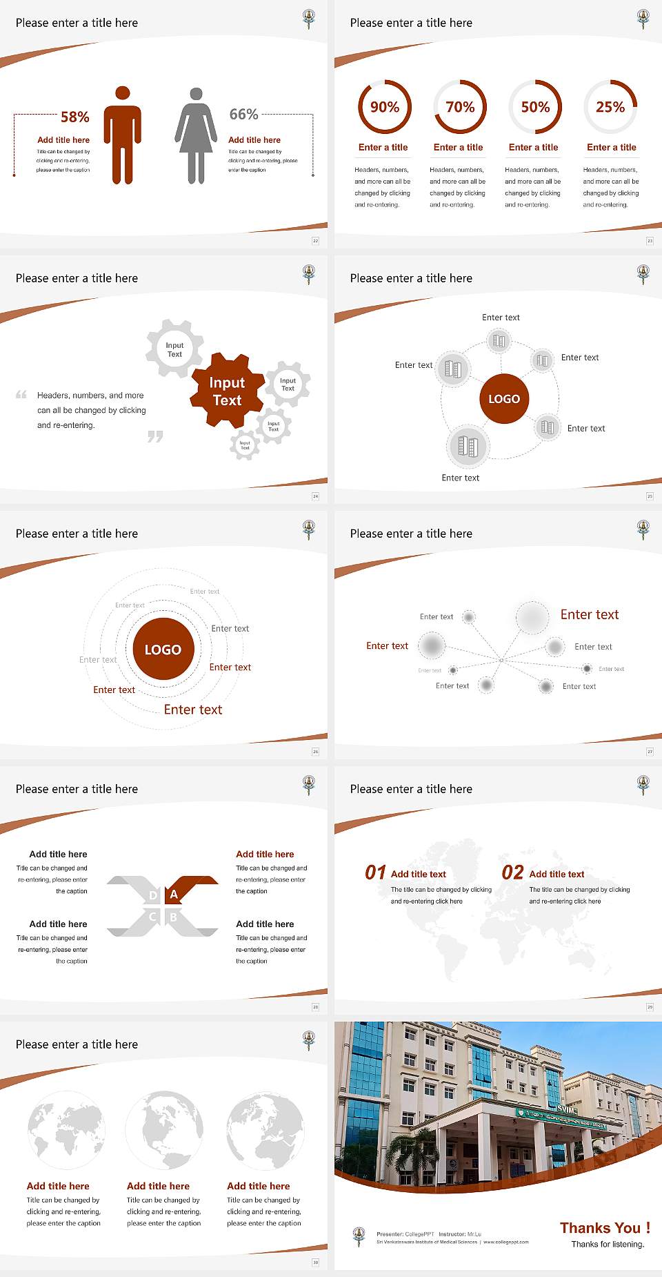 Sri Venkateswara Institute of Medical Sciences Course/Courseware Creation PPT Template4:3 ratio PPT effect preview image4