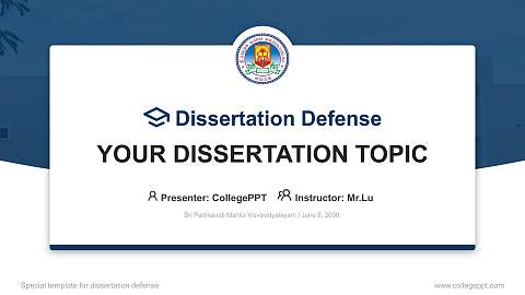 Sri Padmavati Mahila Visvavidyalayam Graduation Thesis Defense PPT Template