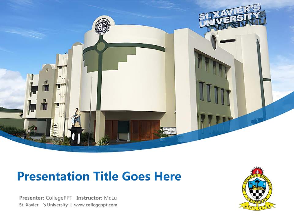 St. Xavier ‘s University Course/Courseware Creation PPT Template4:3 ratio PPT effect preview image5