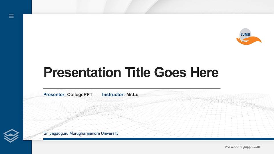 Sri Jagadguru Murugharajendra University Thesis Proposal/Graduation Defense PPT Template16:9 ratio PPT effect preview image