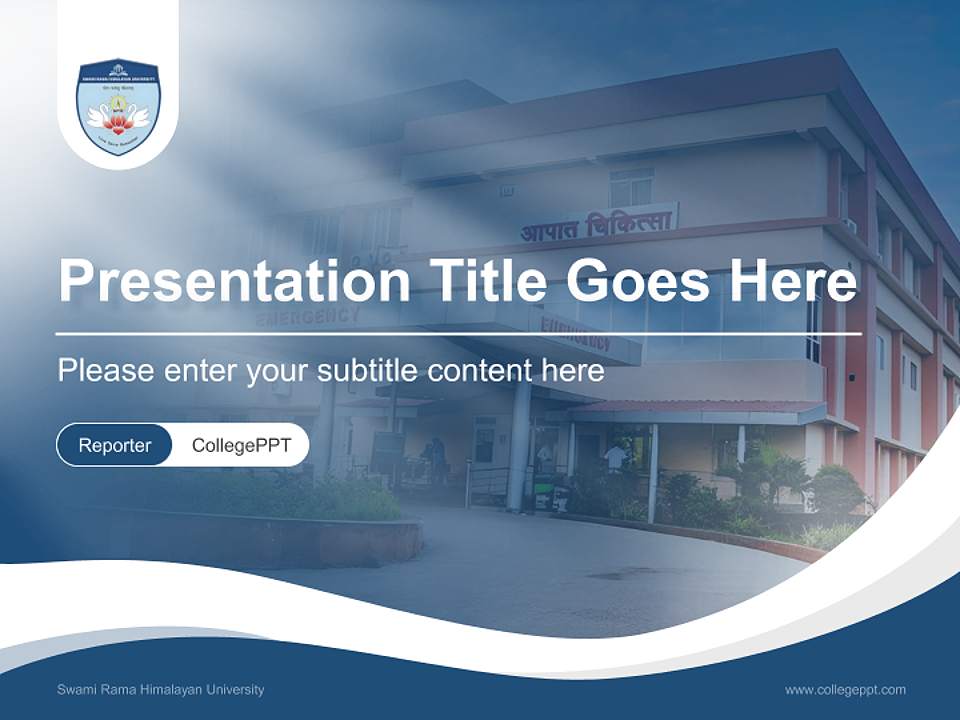 Swami Rama Himalayan University Lecture Sharing and Networking Event PPT Template4:3 ratio PPT effect preview image4