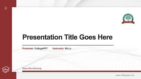 Silver Oak University Thesis Proposal/Graduation Defense PPT Template