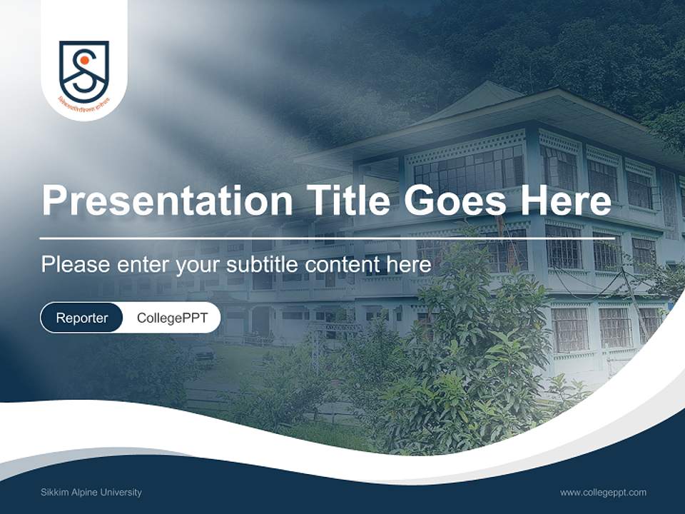 Sikkim Alpine University Lecture Sharing and Networking Event PPT Template4:3 ratio PPT effect preview image4