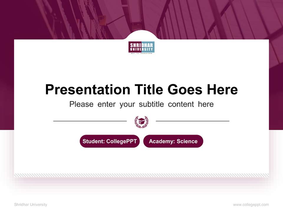 Shridhar University National Scholarship Defense PPT Template4:3 ratio PPT effect preview image4