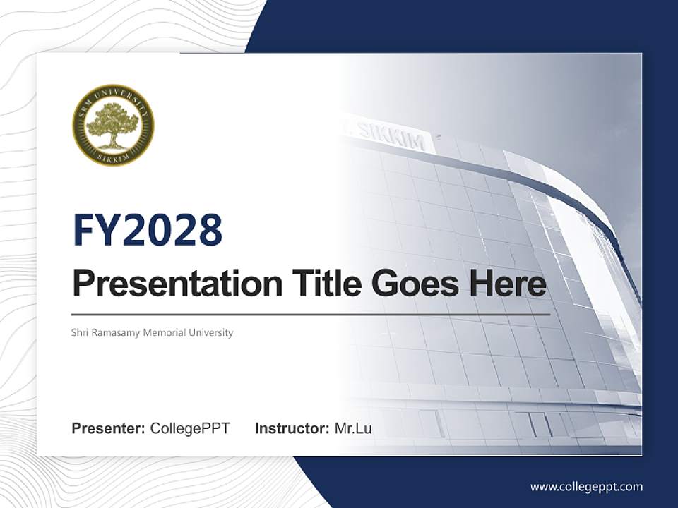 Shri Ramasamy Memorial University Academic Presentation/Research Findings Report PPT Template4:3 ratio PPT effect preview image5