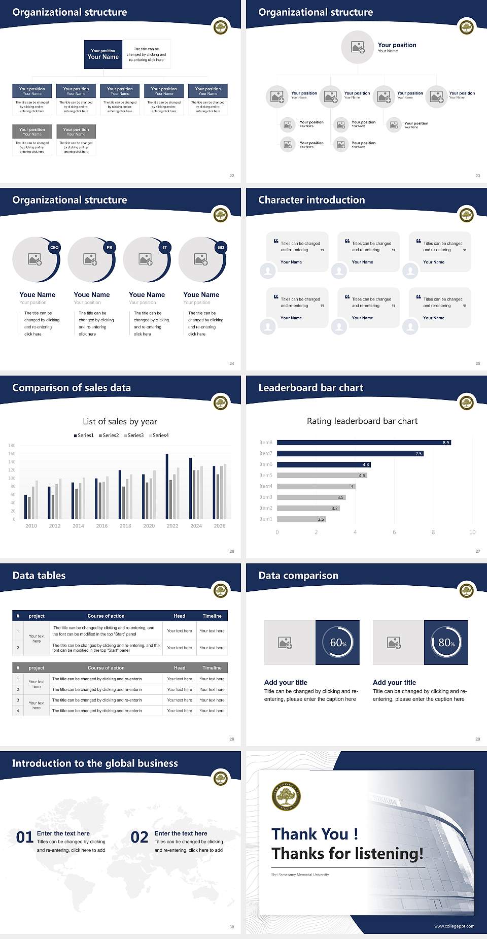 Shri Ramasamy Memorial University Academic Presentation/Research Findings Report PPT Template4:3 ratio PPT effect preview image4